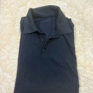 Men's Navy Blue Polo Shirt LULU LEMON SIZE SMALL